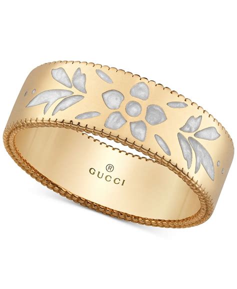 gucci 18k enamel ring g